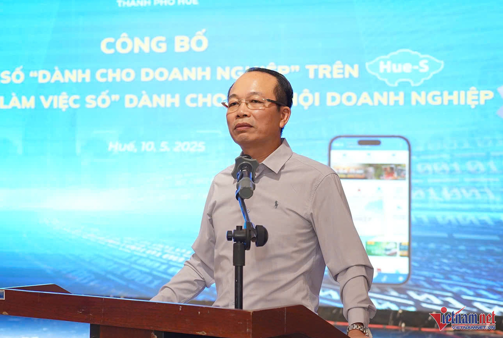 Ông Phan Quý Phương, Phó Chủ tịch UBND thành phố Huế bày tỏ mong muốn cộng đồng doanh nghiệp đồng hành cùng thành phố trong quá trình đổi mới. Ảnh: V.Sỹ