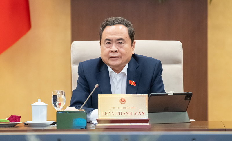 Chủ tịch Quốc hội Trần Thanh Mẫn phát biểu tại phiên họp