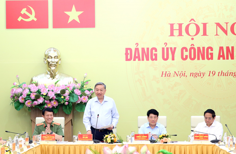Tổng Bí thư Tô Lâm phát biểu tại hội nghị.