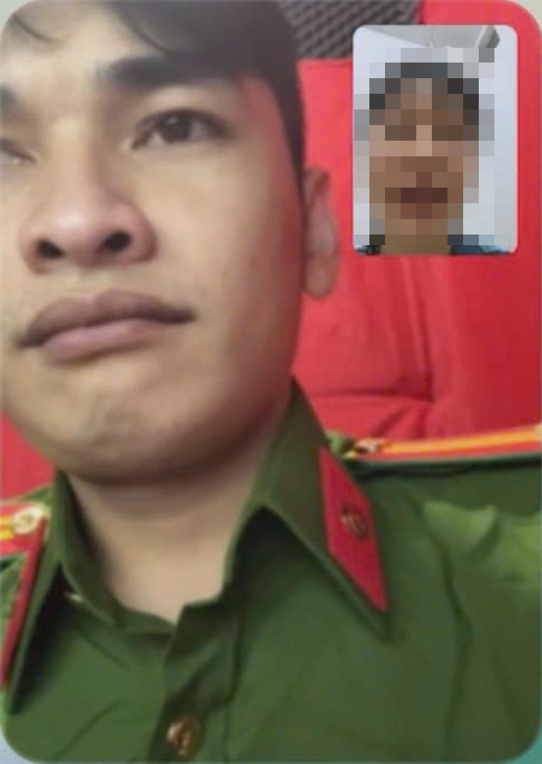 Cuộc gọi Video của các đối tượng lừa đảo. Ảnh: CQĐT cung cấp
