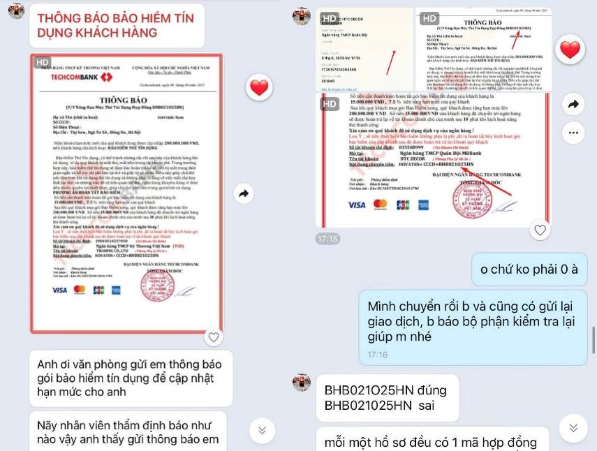 Tin nhắn lừa đảo của đối tượng